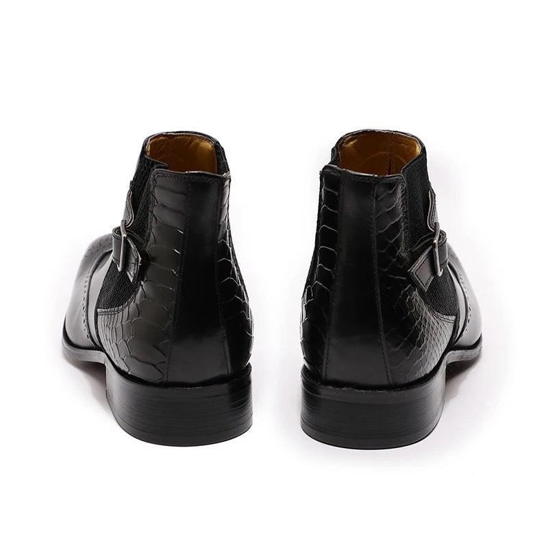 Men casual leather ankle booths